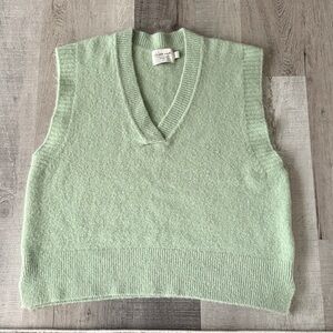FRNCH Mint V-Neck Sweater Vest